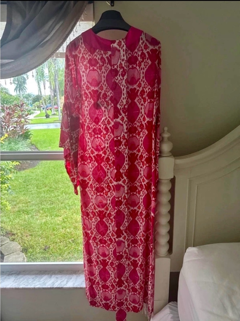 Pink & White Patterned Maxi Dress - Picture 2 of 2